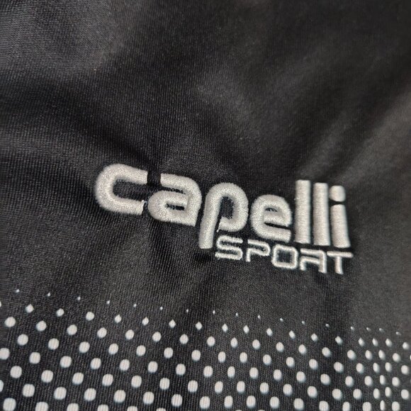Capelli Sport Youth Soccer Jersey Size Medium (10-12) Black White #4 Montana - Picture 3 of 11